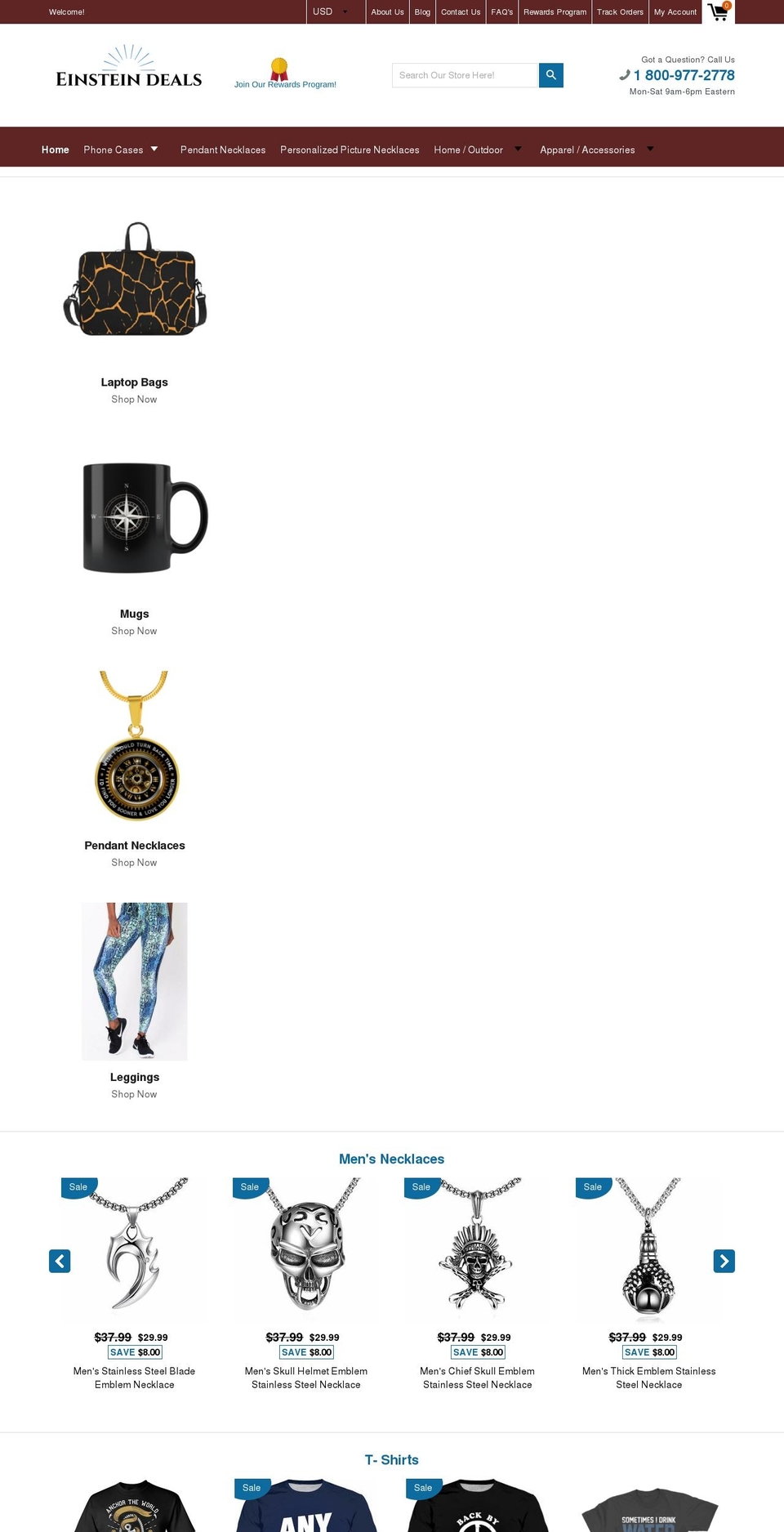 einsteindeals.com — Shopify storefront screenshot
