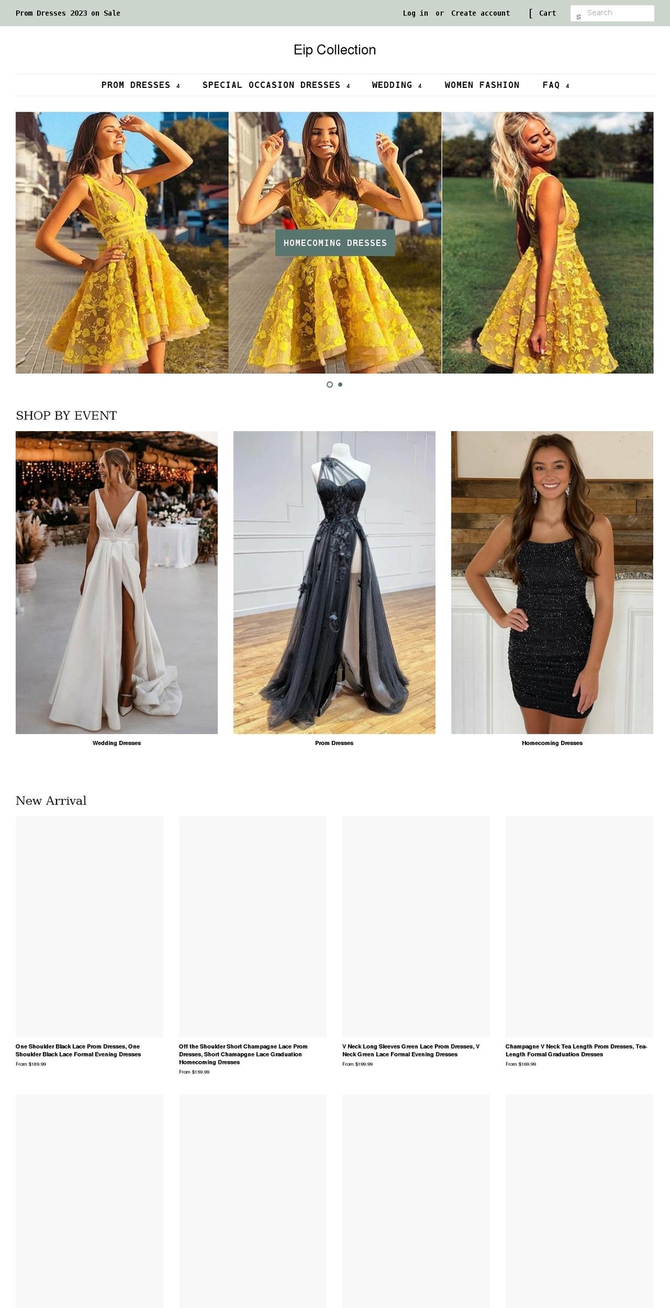 eipcollection.myshopify.com shopify website screenshot