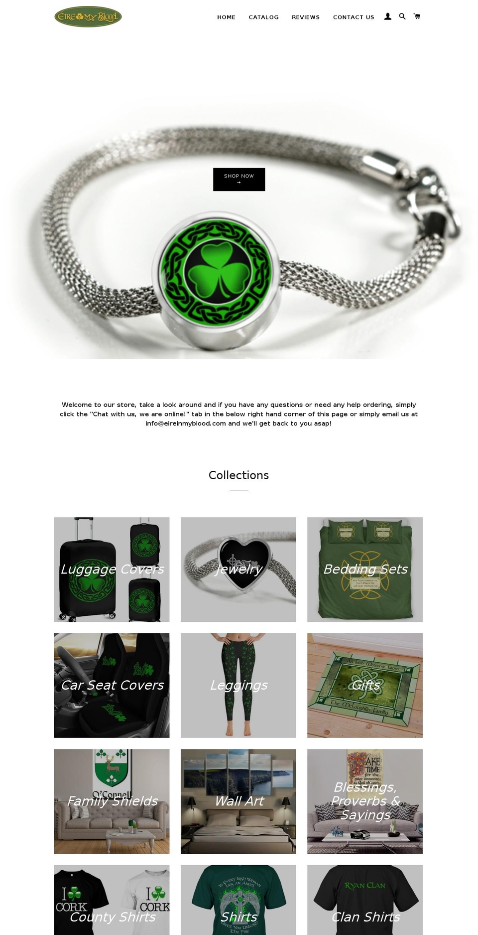 eireinmyblood.com shopify website screenshot