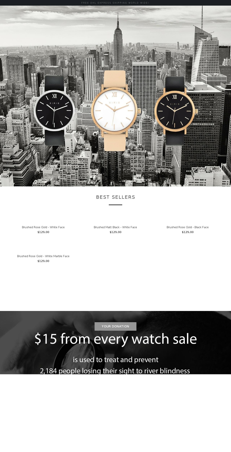 WATCHES Shopify theme site example eiriswatches.com