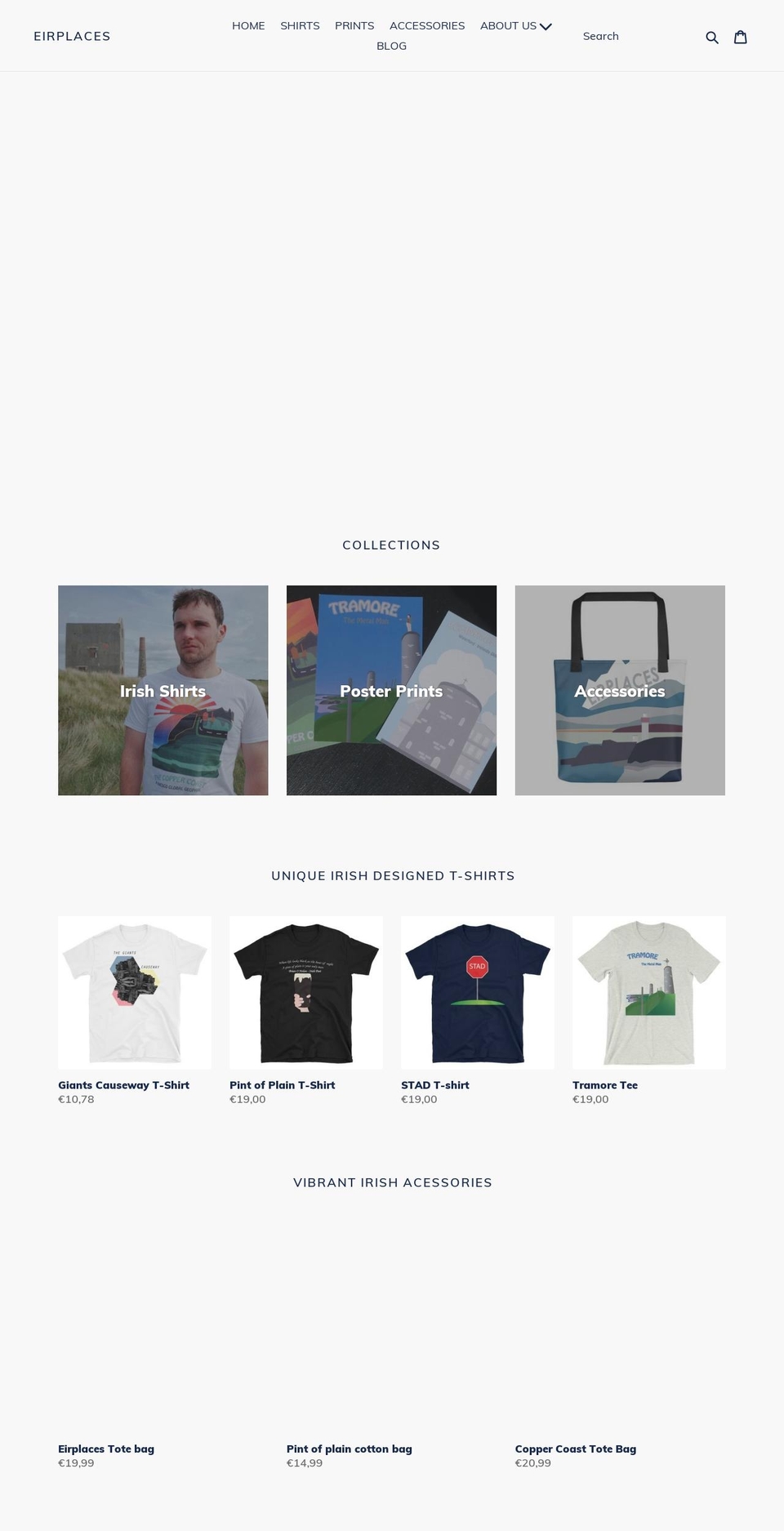 eirplaces.com — Shopify storefront screenshot