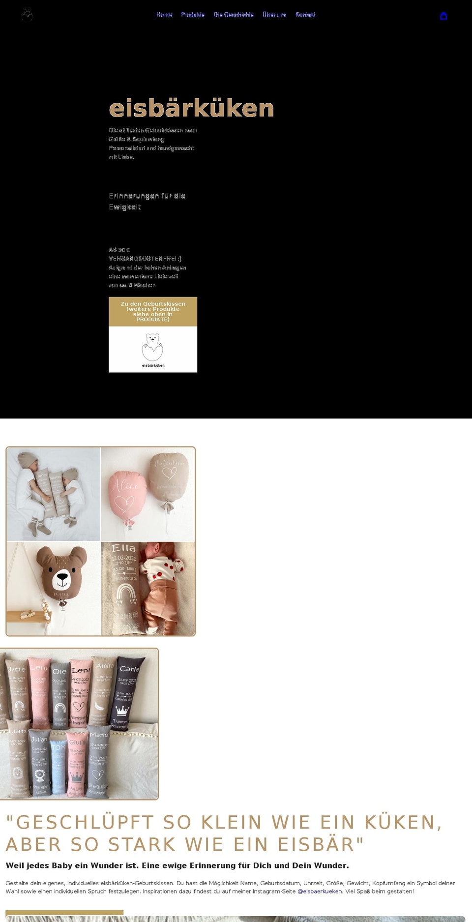 eisbaerkueken.com shopify website screenshot