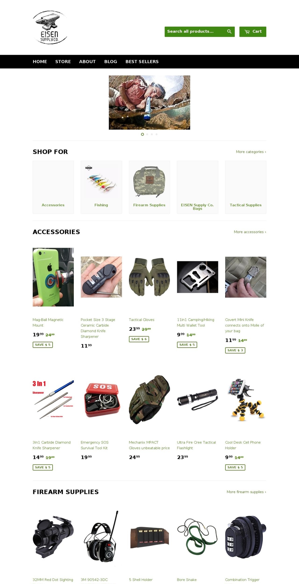 eisensupplyco.us shopify website screenshot