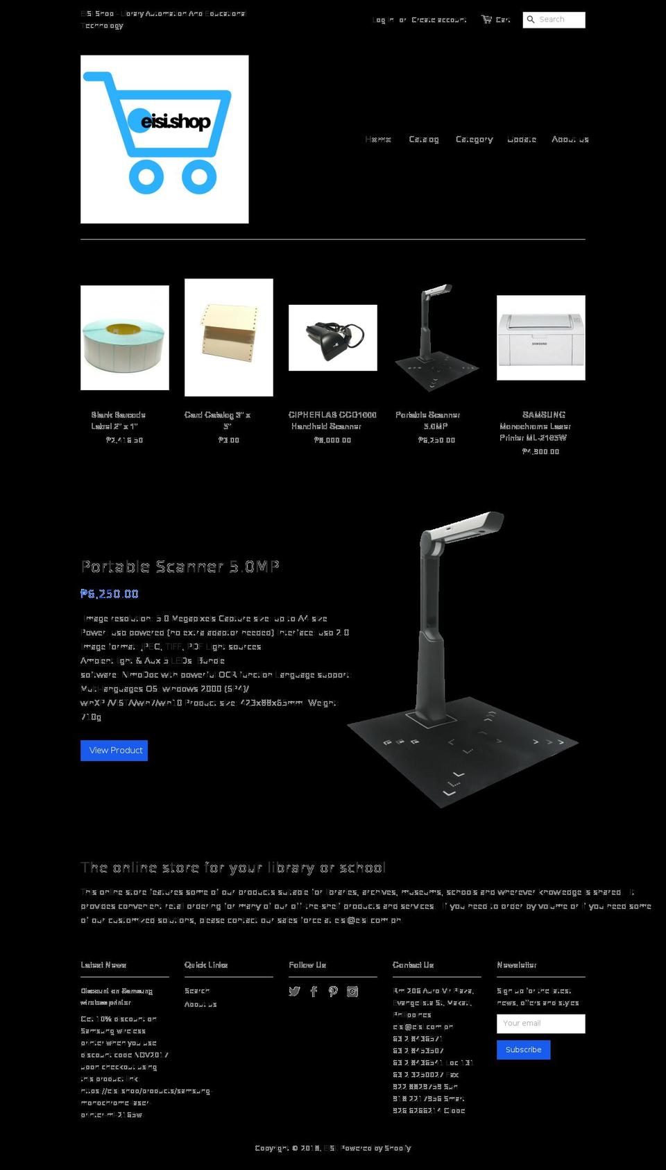 eisishop.com — Shopify storefront screenshot
