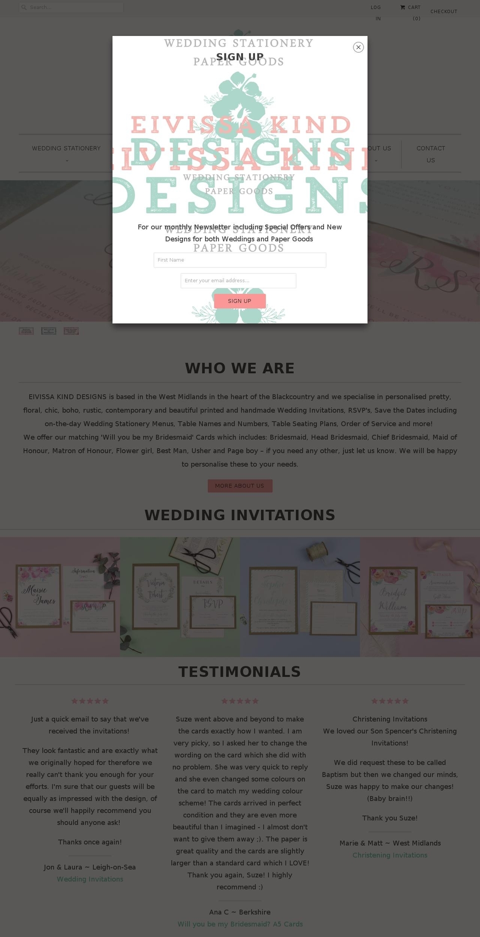 eivissakinddesigns.com shopify website screenshot