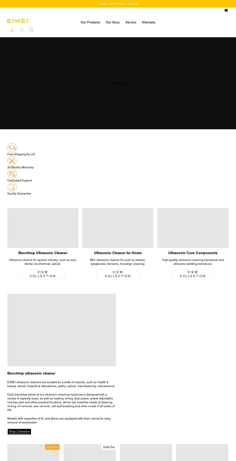 eiweisonic.com shopify website screenshot