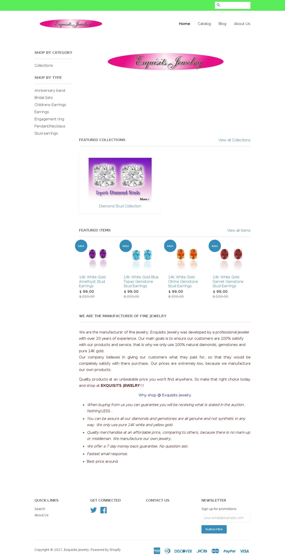 ejewellry.com shopify website screenshot