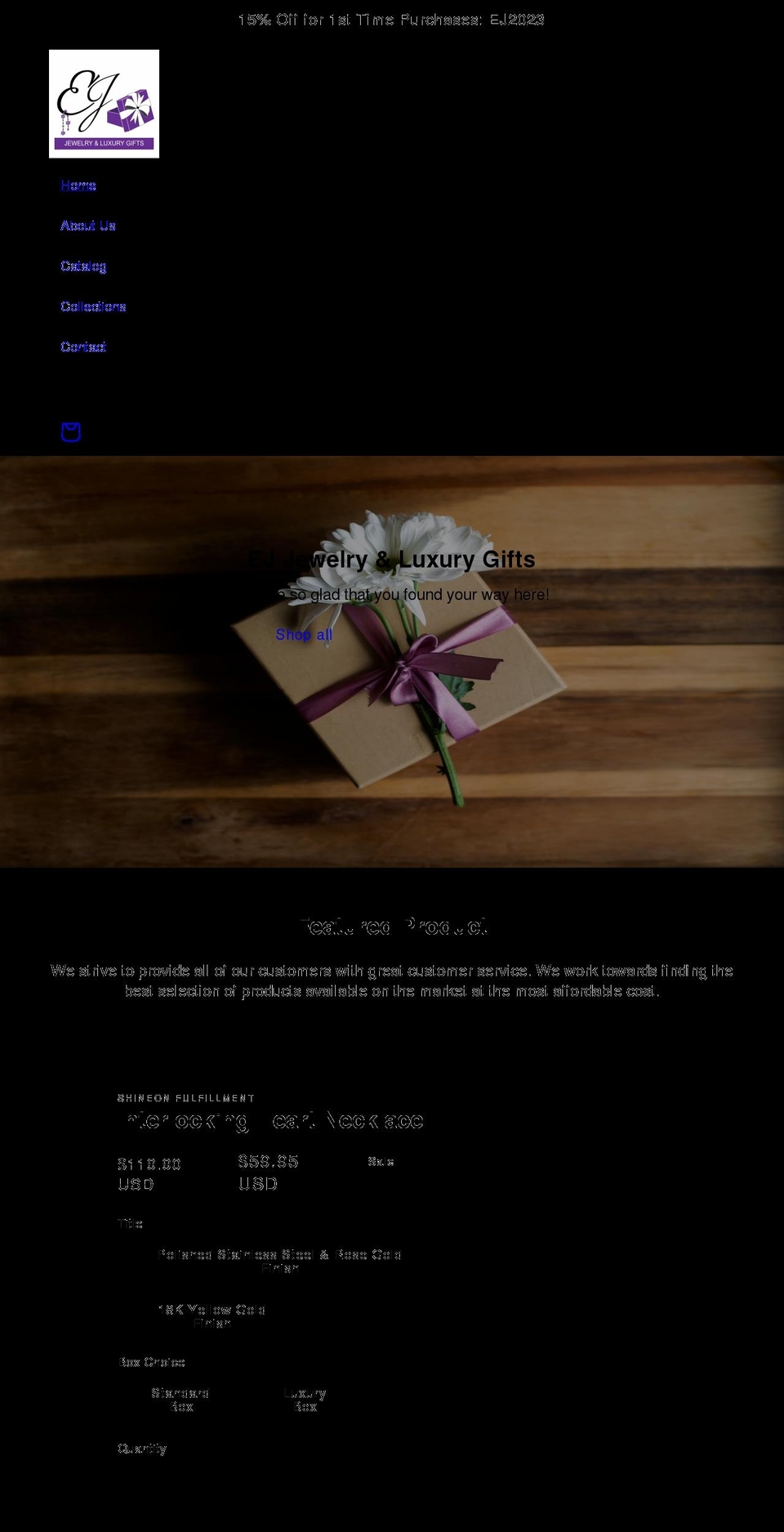 ejjlg.com shopify website screenshot