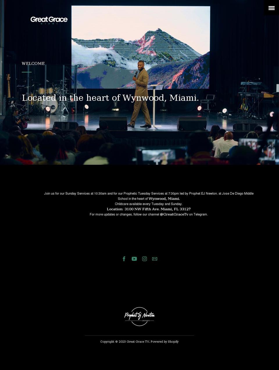 ejnewton.org shopify website screenshot