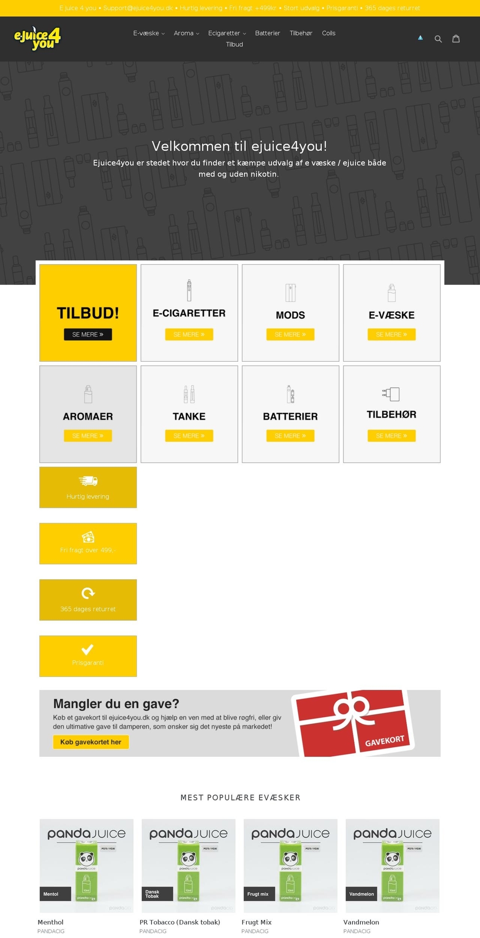 ejuice4you.com shopify website screenshot