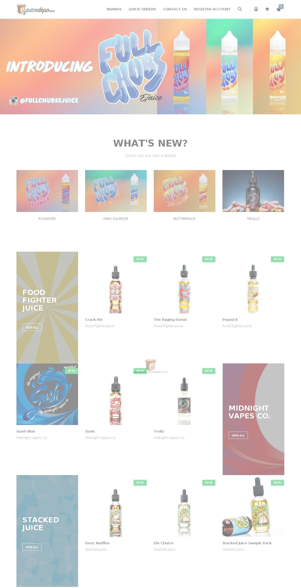 ejuicedepo.com shopify website screenshot