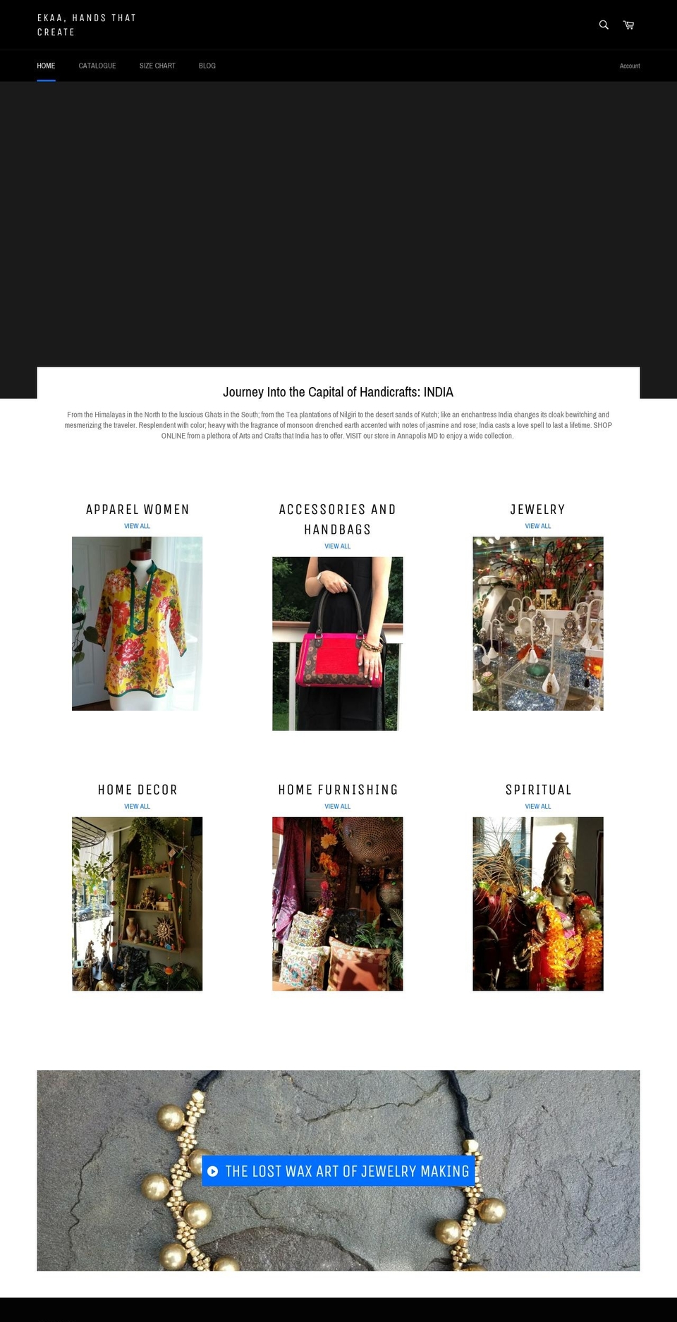 ekaainc.com — Shopify storefront screenshot