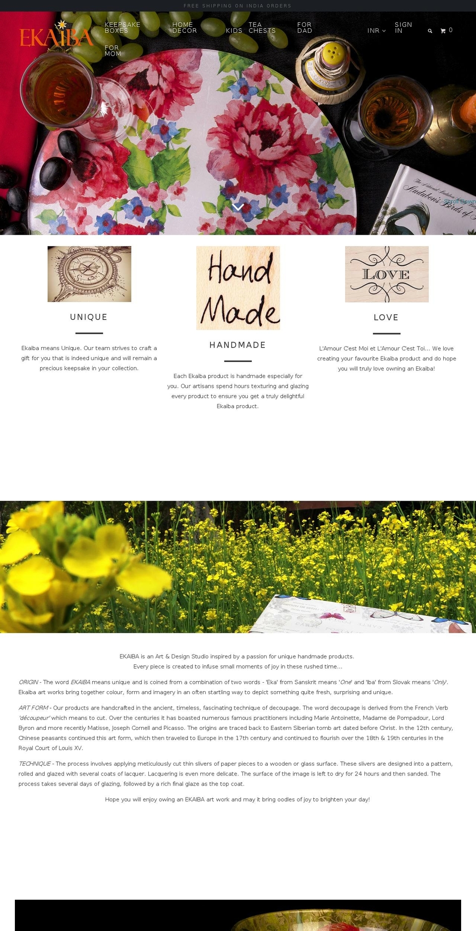 ekaiba.com shopify website screenshot
