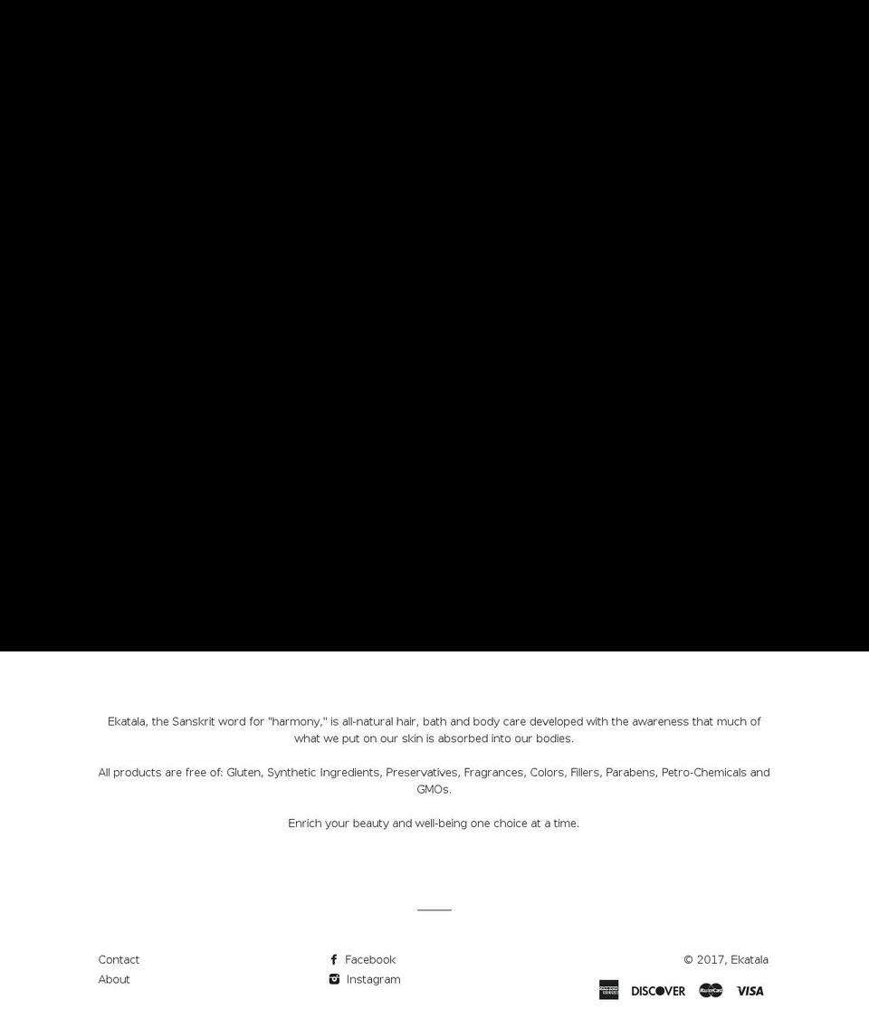 ekatala.com shopify website screenshot