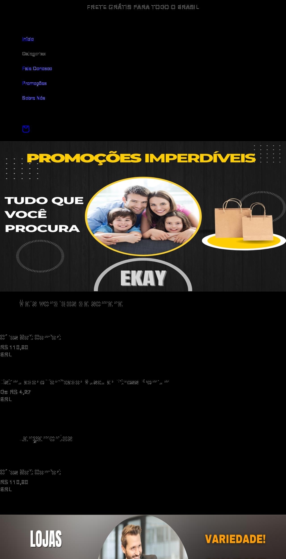 ekay.com.br shopify website screenshot