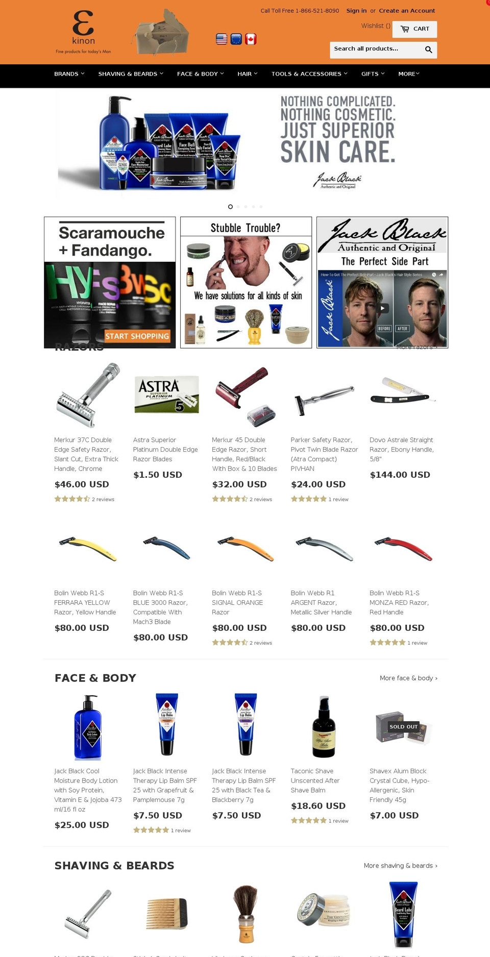 ekinon.com shopify website screenshot
