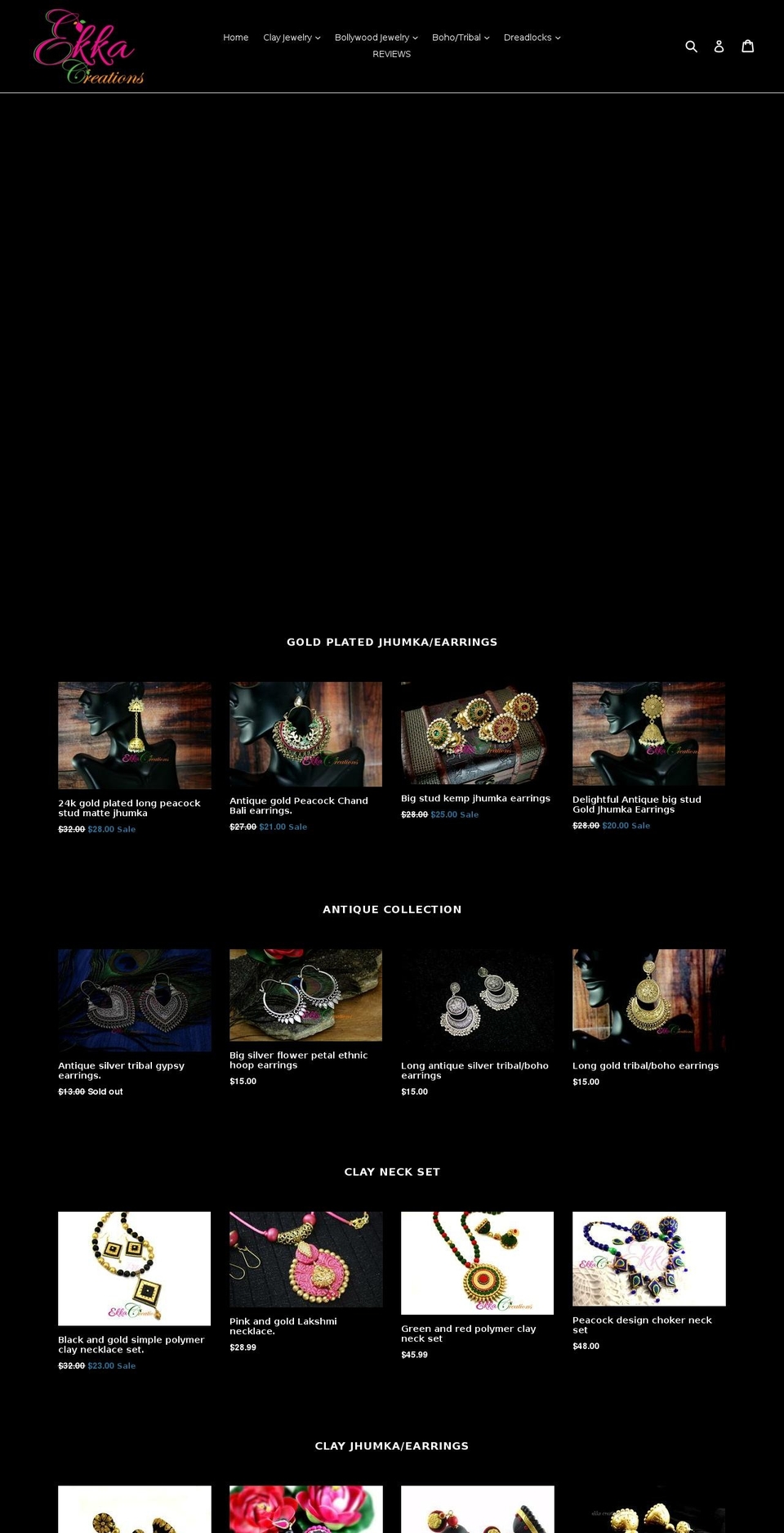 ekkacreation.com — Shopify storefront screenshot
