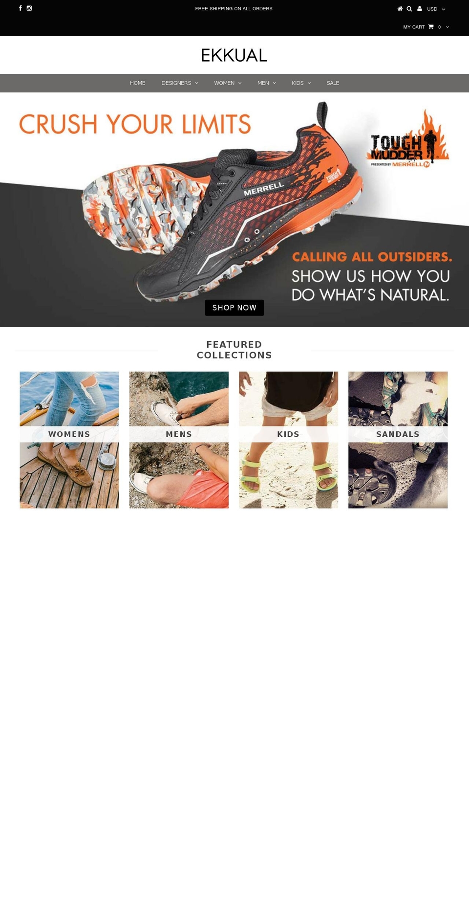 ekkual.com shopify website screenshot
