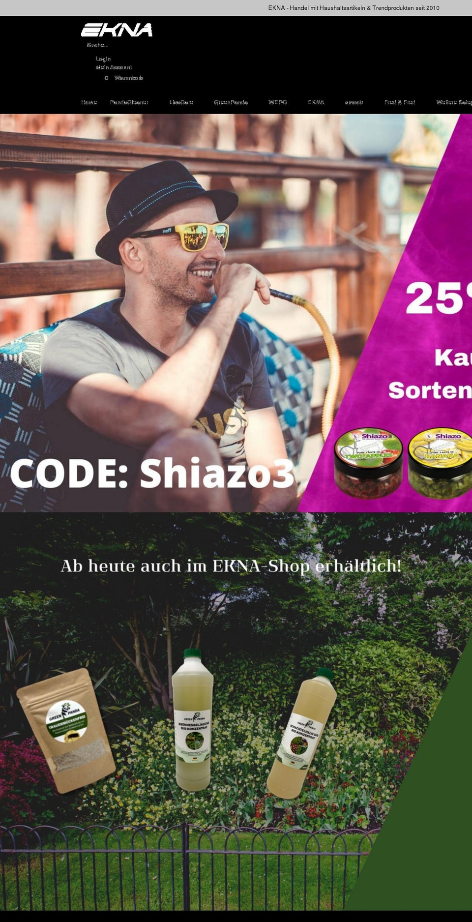 ekna-shop.de shopify website screenshot