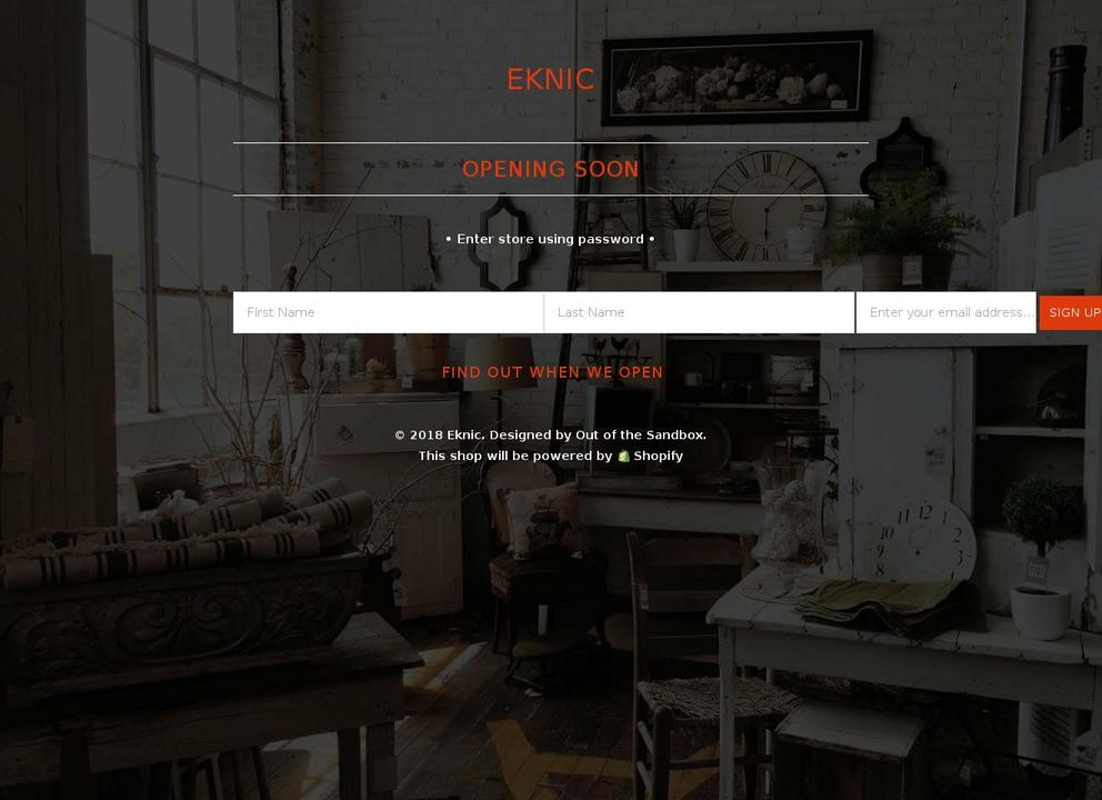 eknic.com — Shopify storefront screenshot