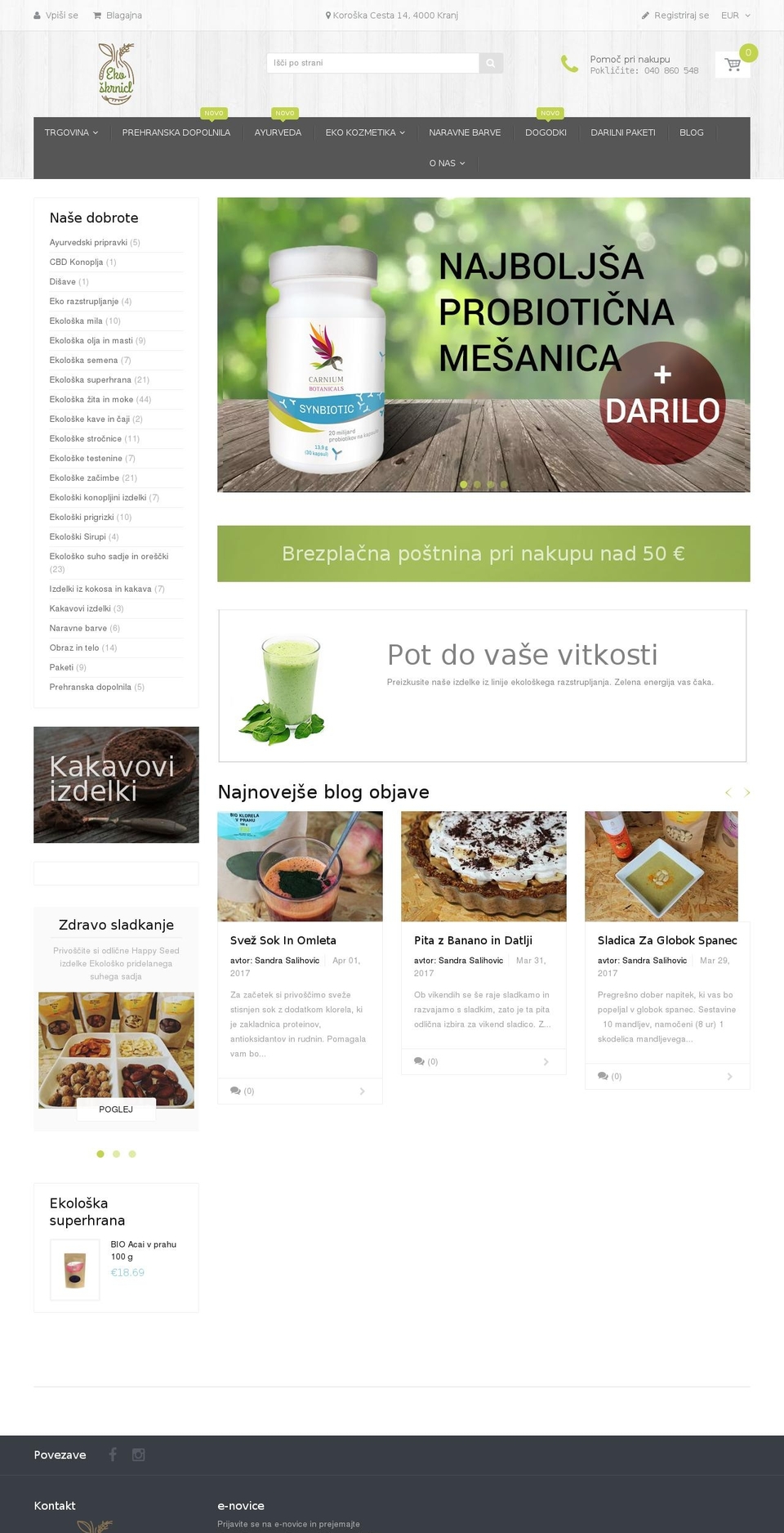 eko-skrnicl.si shopify website screenshot