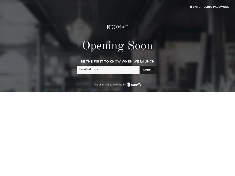 ekomae.com — Shopify storefront screenshot