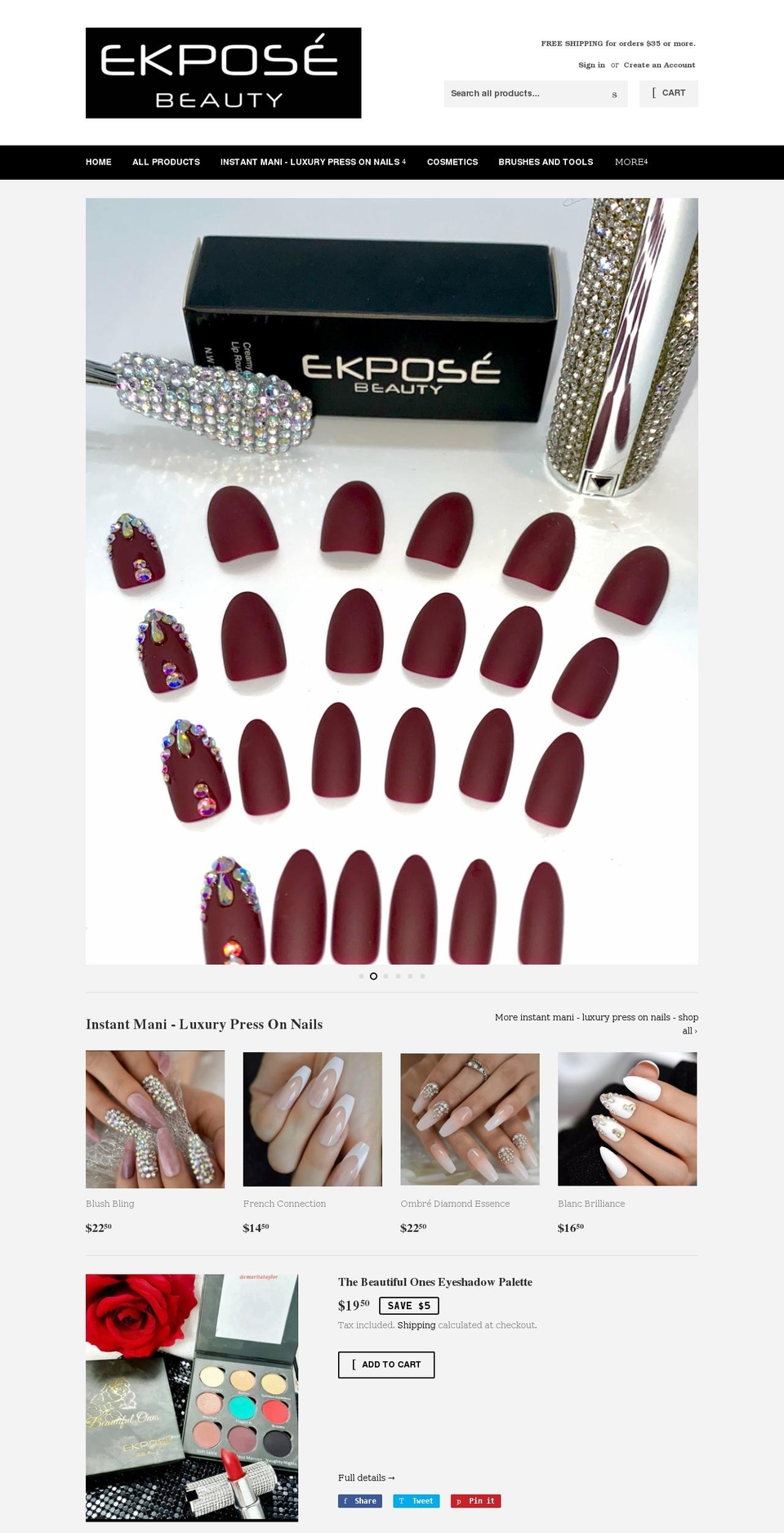 ekposebeauty.com shopify website screenshot