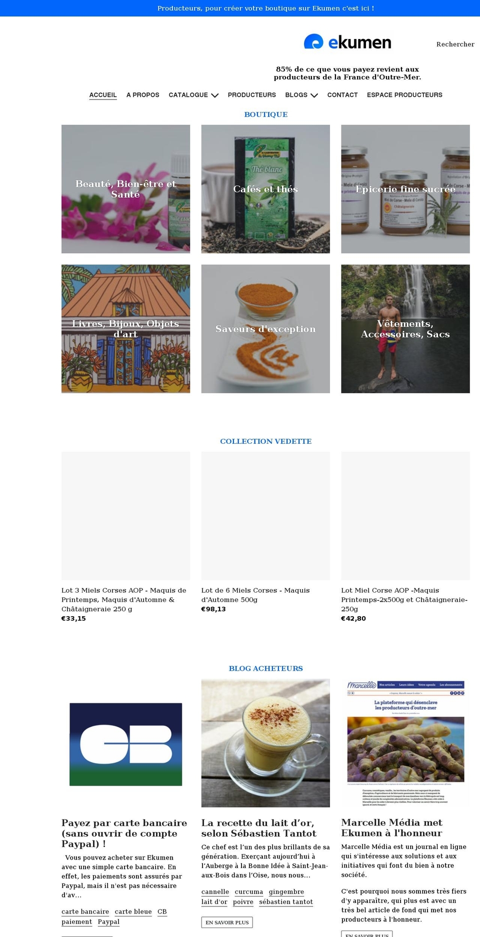 ekumen.net shopify website screenshot