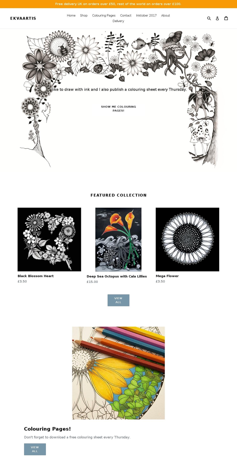 ekvaartis.com — Shopify storefront screenshot