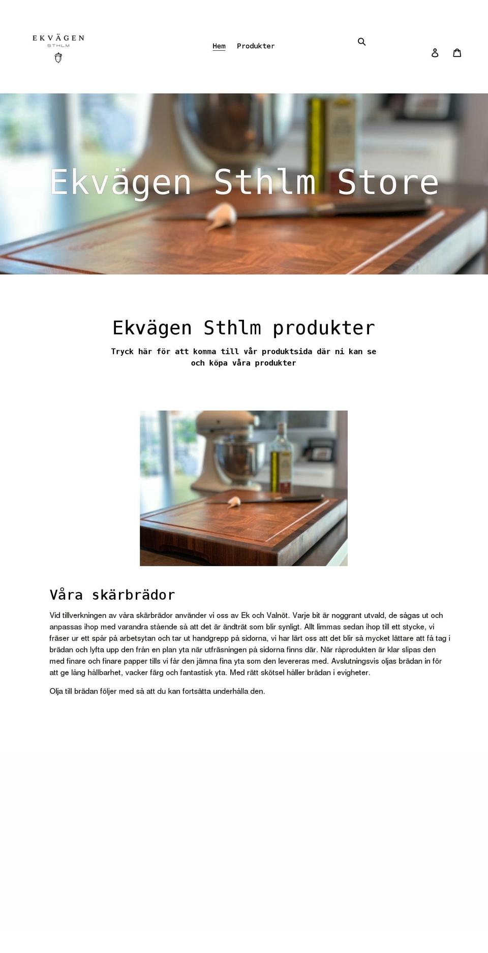 ekvagensthlm.com shopify website screenshot