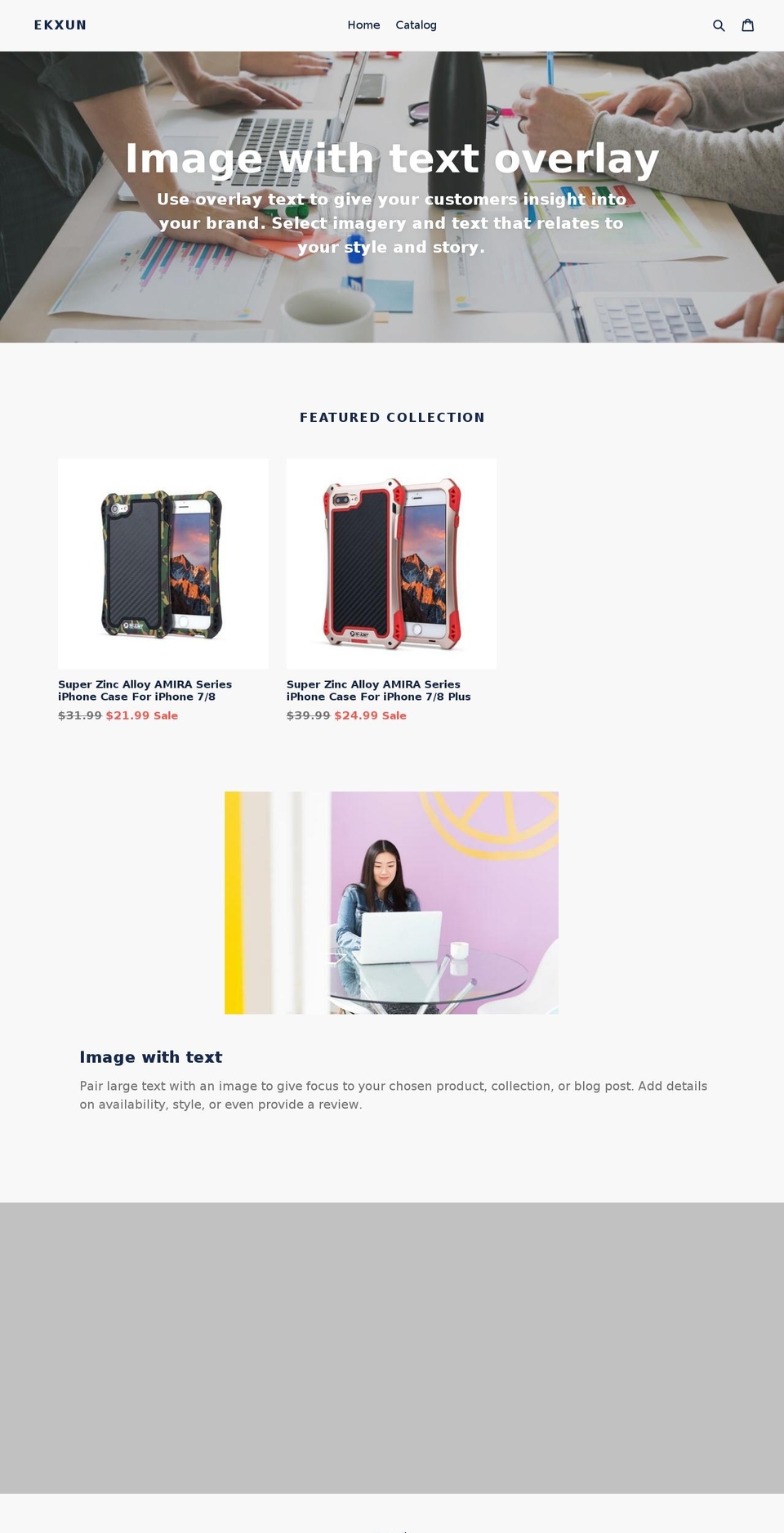 ekxun.com — Shopify storefront screenshot