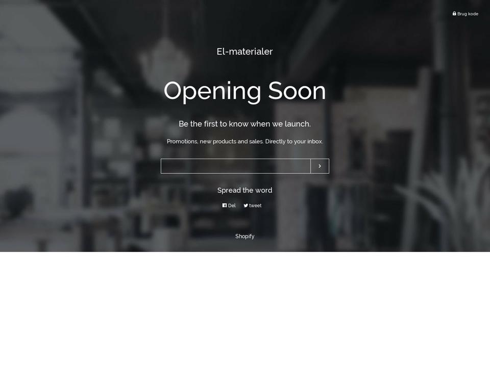 el-materialer.dk shopify website screenshot