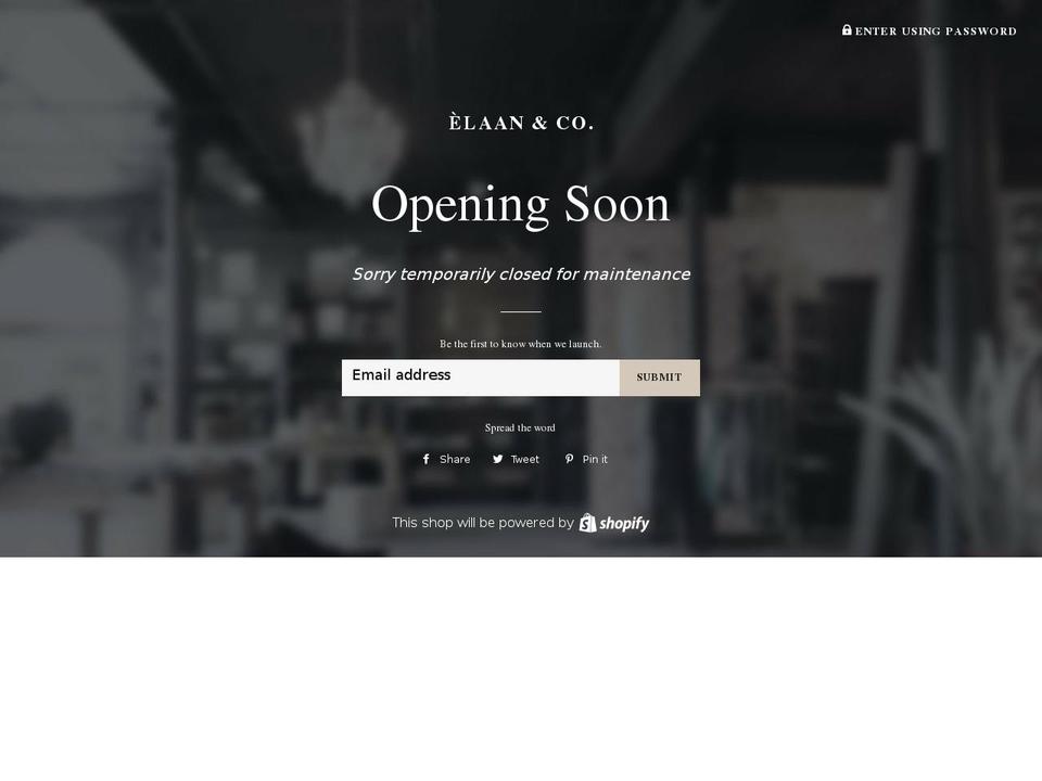 elaanandco.com — Shopify storefront screenshot