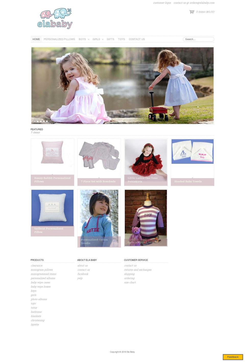 elababy.com — Shopify storefront screenshot