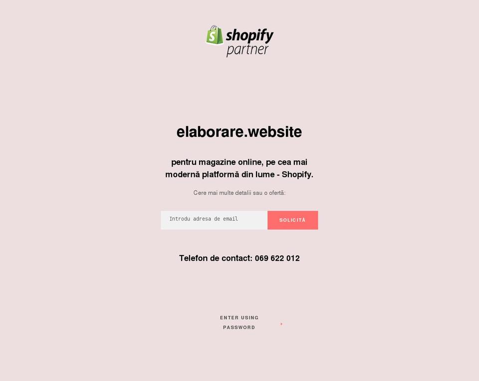 elaborare.website shopify website screenshot
