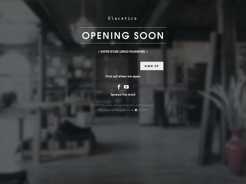 elacetics.com shopify website screenshot