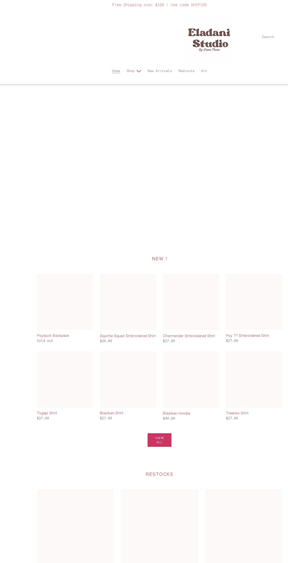 eladanistudio.com shopify website screenshot