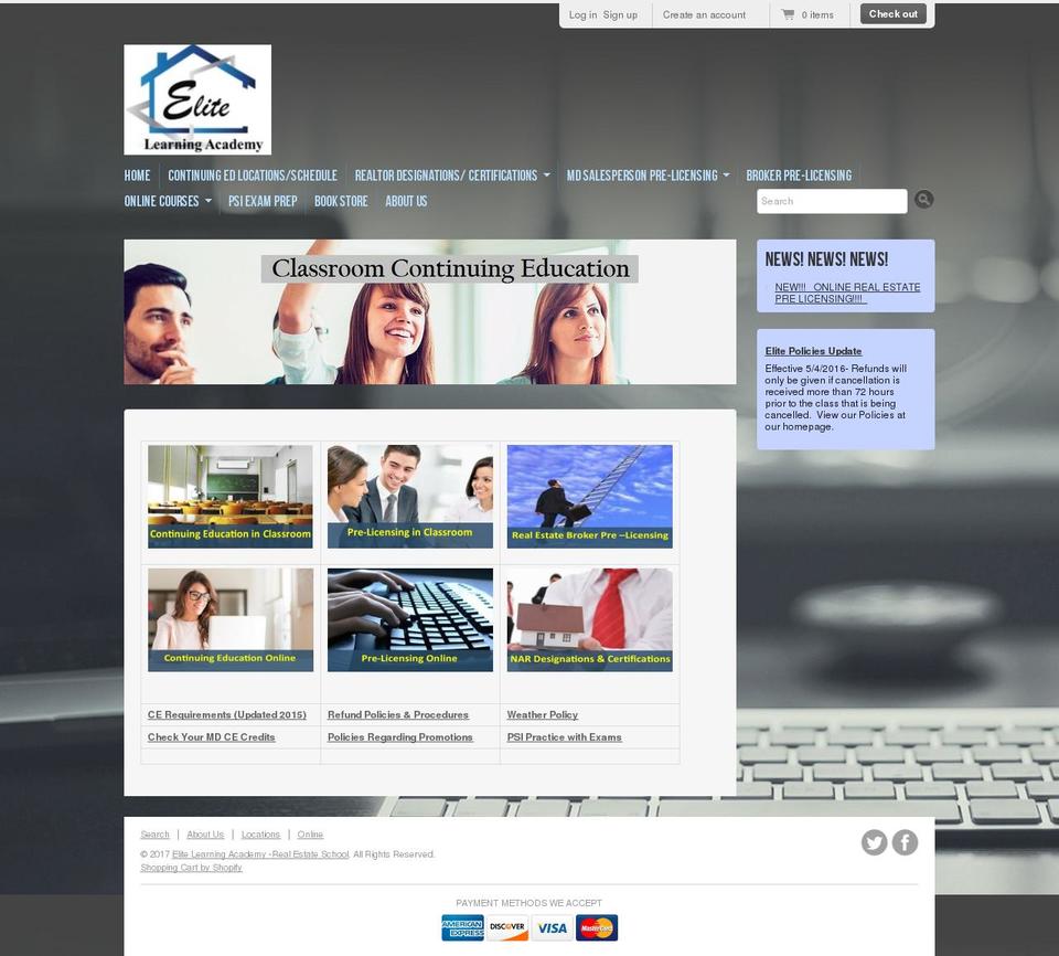 elaeducation.com shopify website screenshot