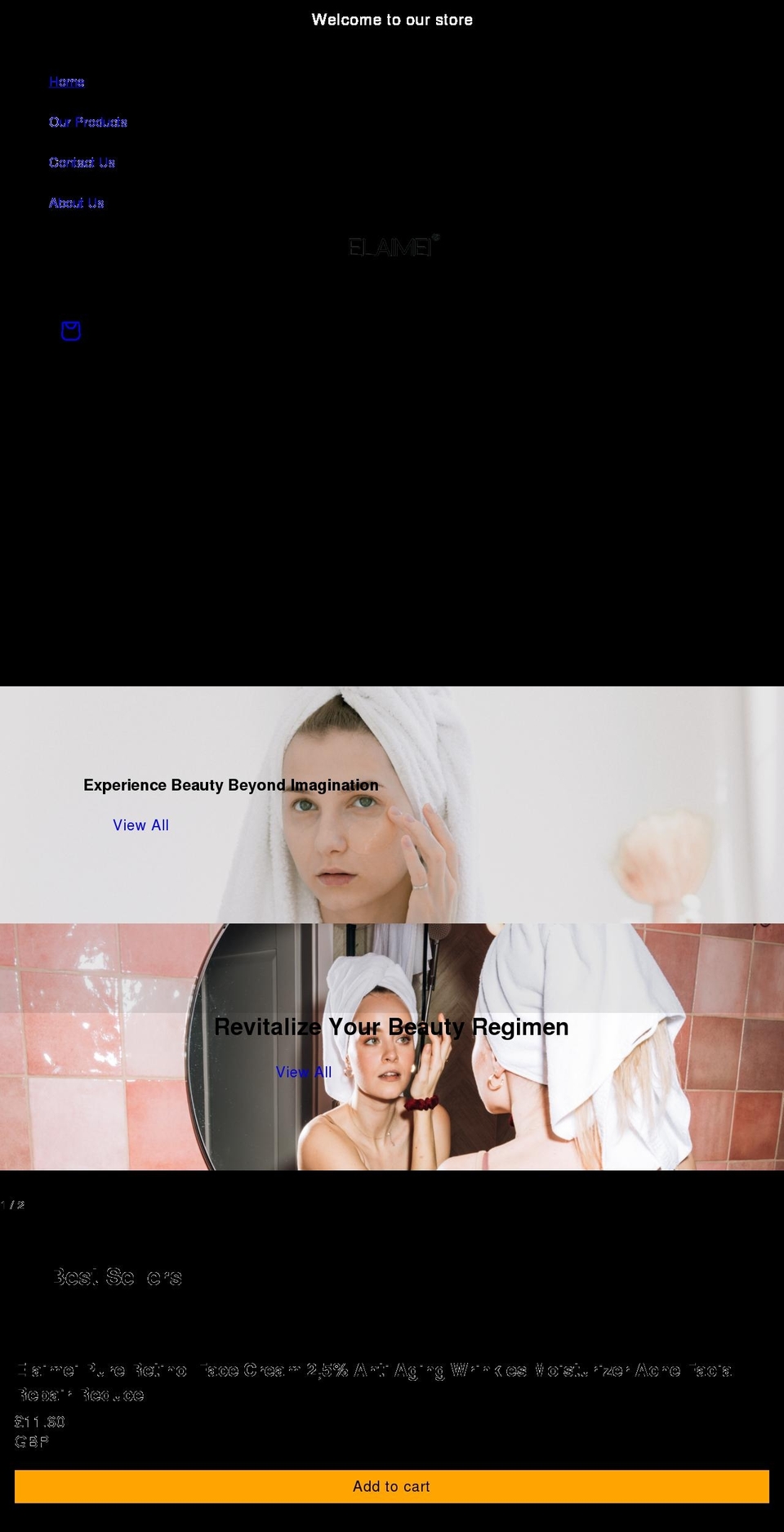 elaimei.com shopify website screenshot