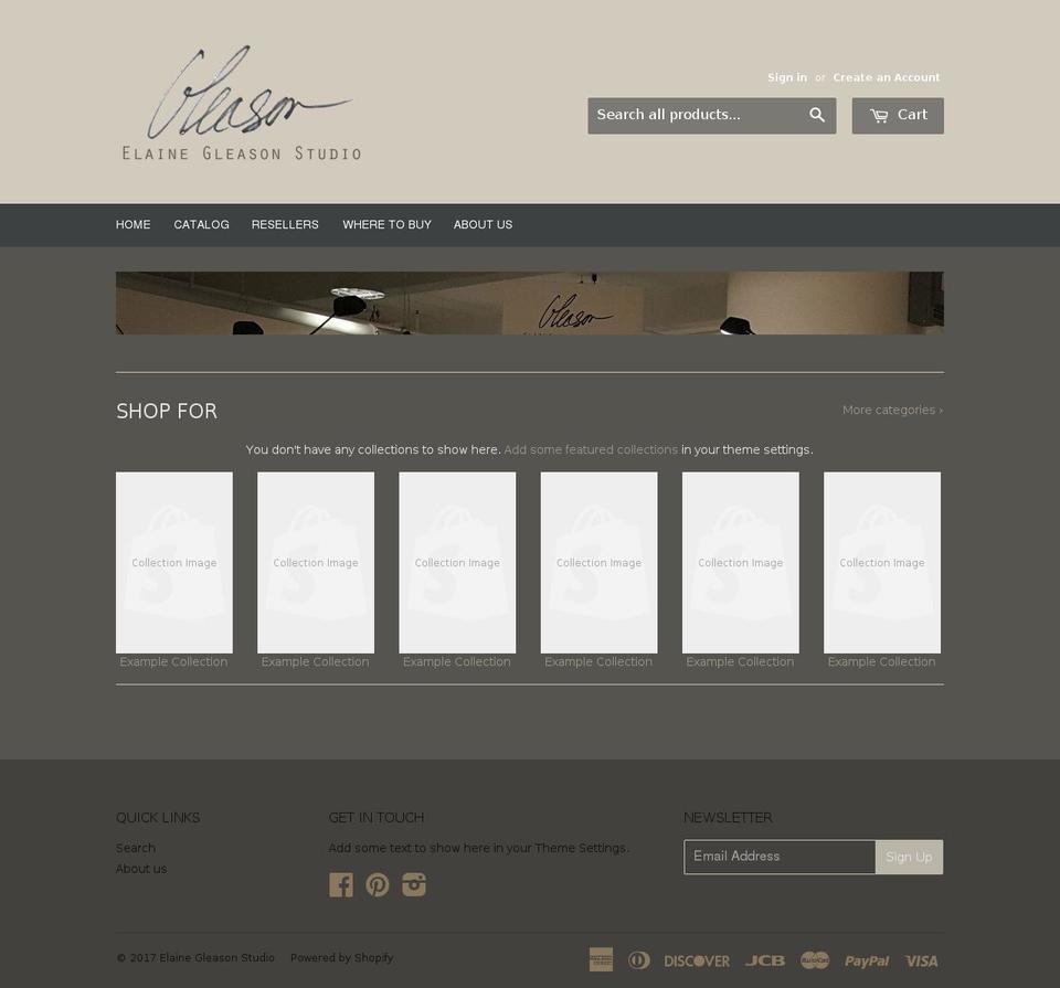 elainegleason.com shopify website screenshot