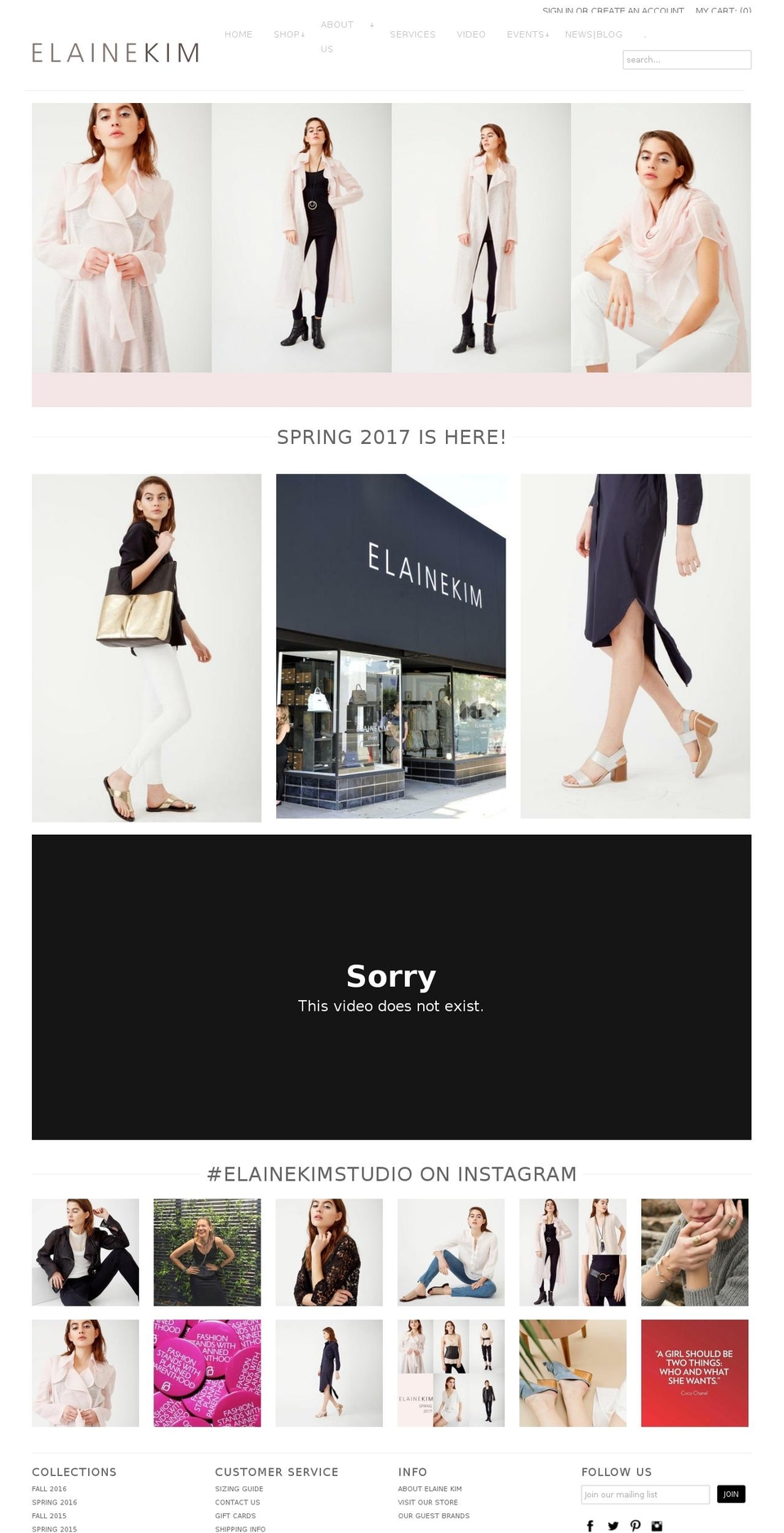elainekim.com shopify website screenshot