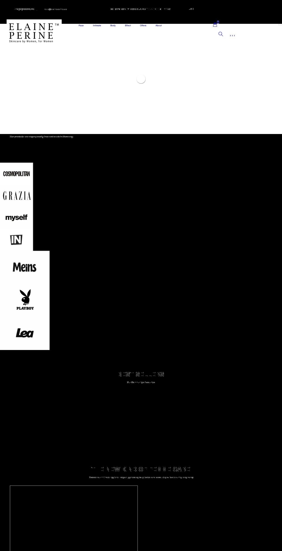 elaineperine.co.uk shopify website screenshot