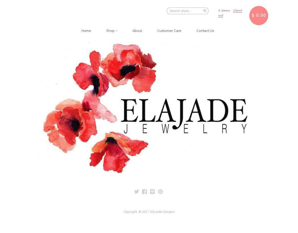 elajade.com shopify website screenshot