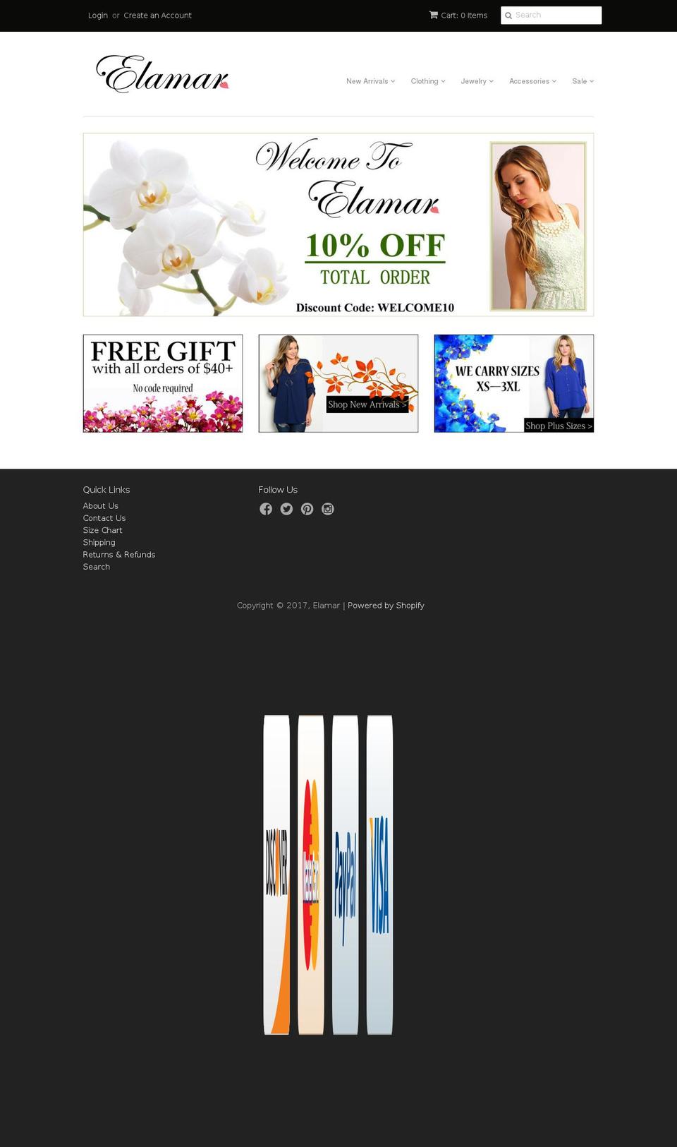 elamarfashion.com shopify website screenshot