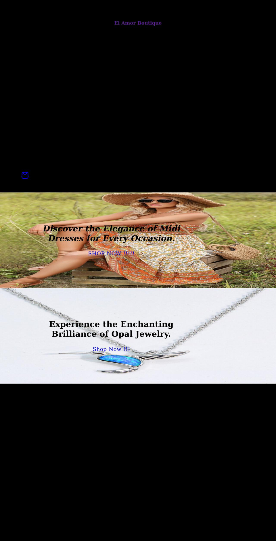 elamorboutique.com shopify website screenshot