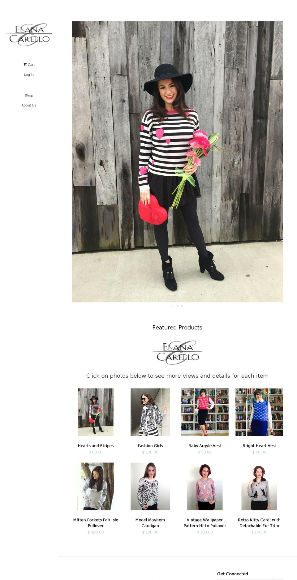 Pop Afterpay edits Shopify theme site example elanacarellosweaters.com