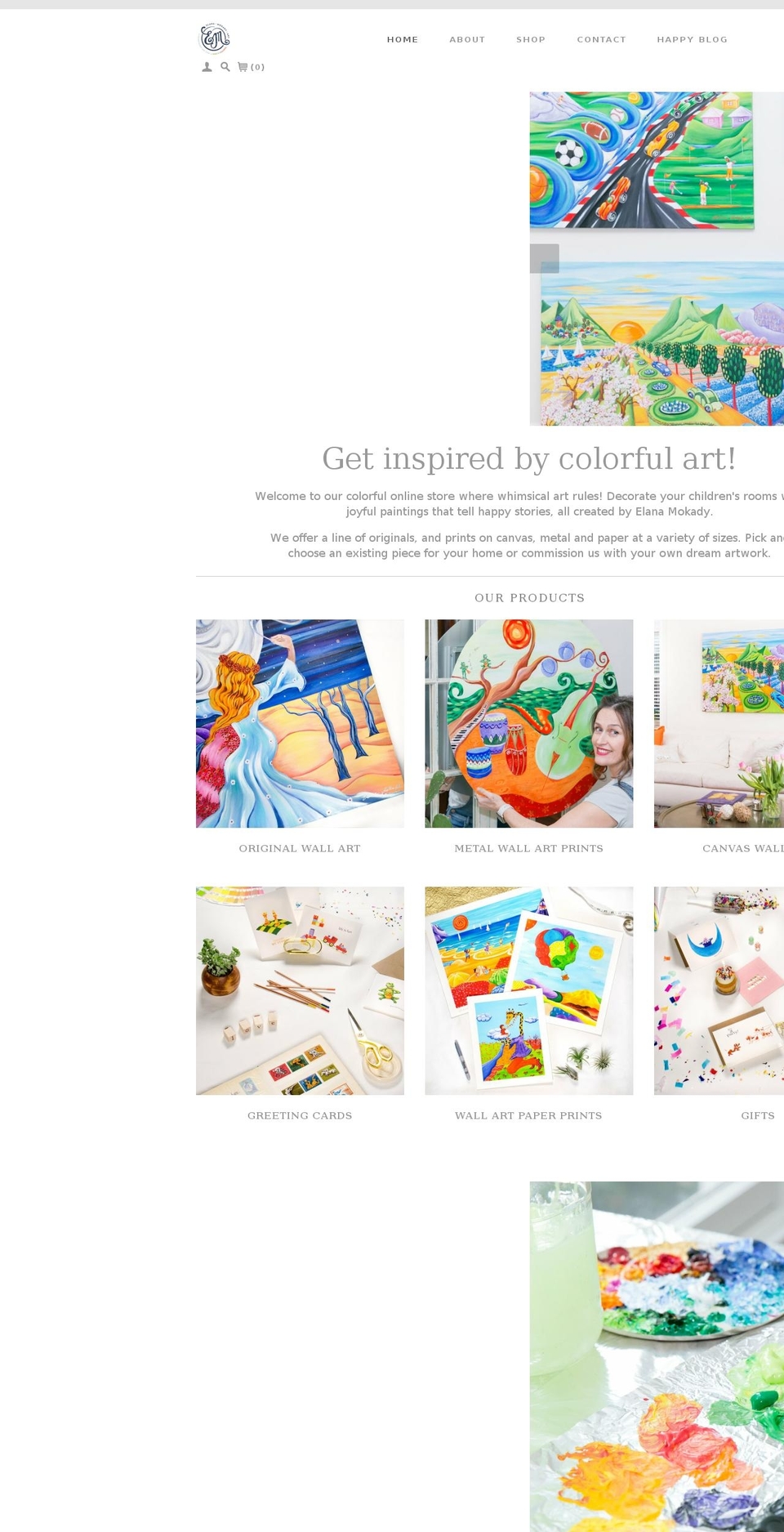 elanamokady-art.com — Shopify storefront screenshot
