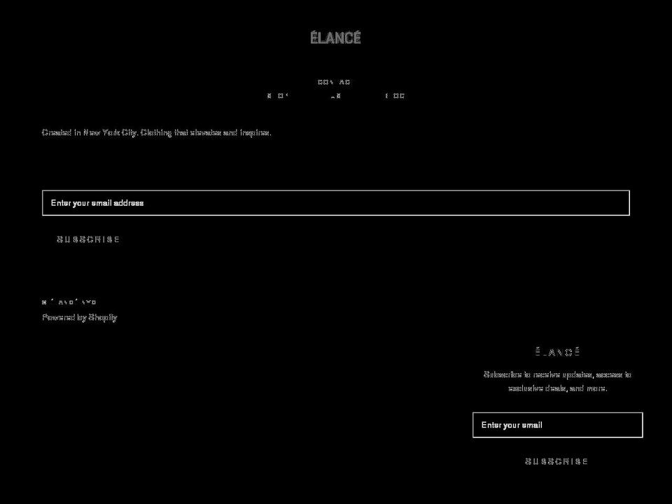 elancenyc.com shopify website screenshot