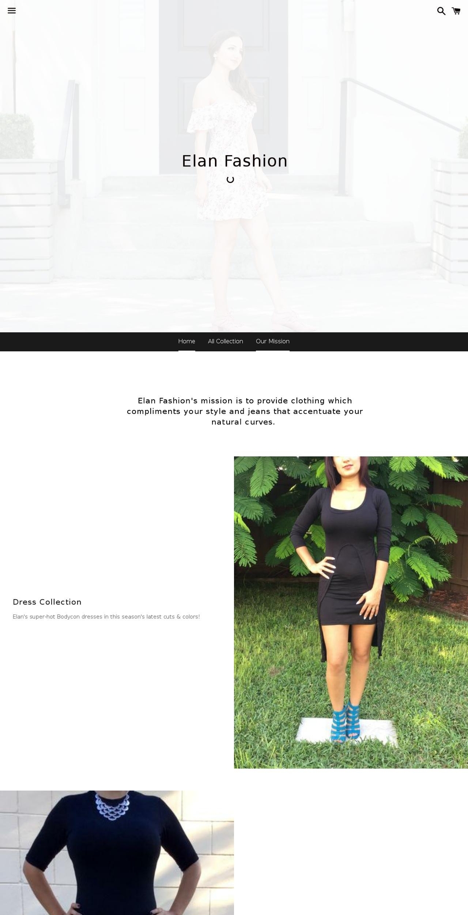 elanfashionusa.com shopify website screenshot
