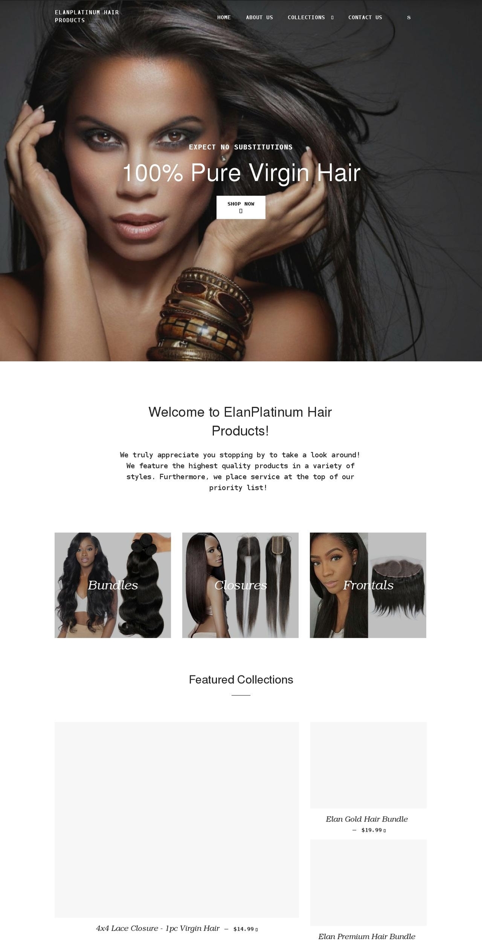 elanplatinum.com shopify website screenshot